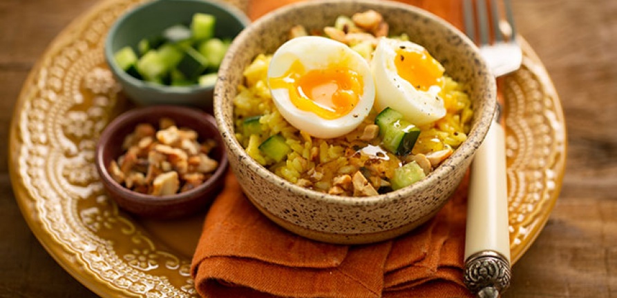 Salada de arroz com curry